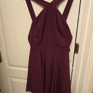 Lulu's Chic Plum Backless Dress